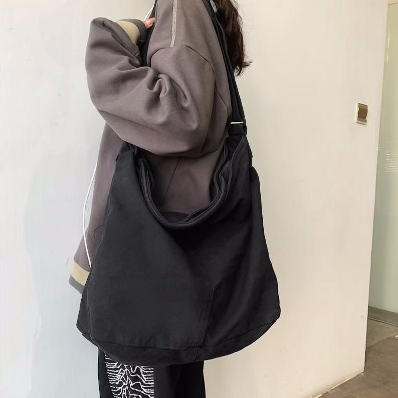 Простота, винтажная холщовая сумка через плечо большой вместимости, повседневная сумка, женские сумки, винтажные холщовые хлопковые сумки на плечо, холщовая большая сумка