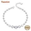 Tancise Trendy 925 Silver Bracelet with Heart-shape for Women Jewelry Wedding Engagement Party Gift Bracelets