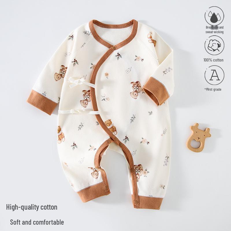 Весенний хлопковый ромпер для новорожденных - Боди с длинным рукавом для девочек
