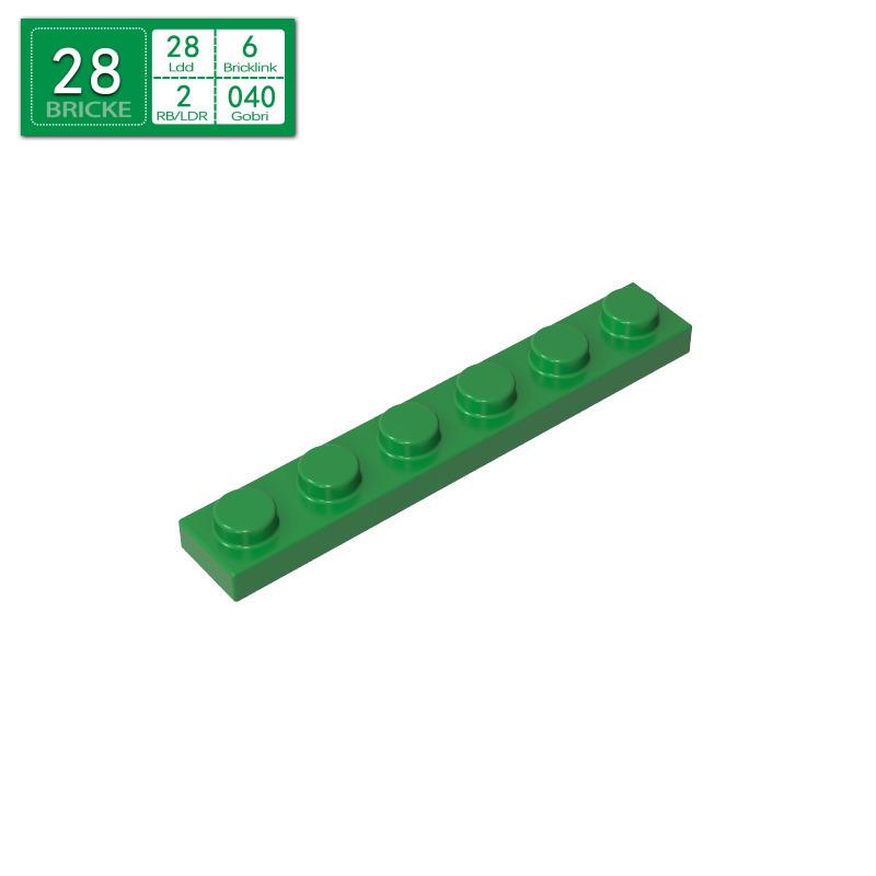 BRICKE 1x6 Thin Plate for Lego 3666 Compatibility – Loose MOC Building Blocks