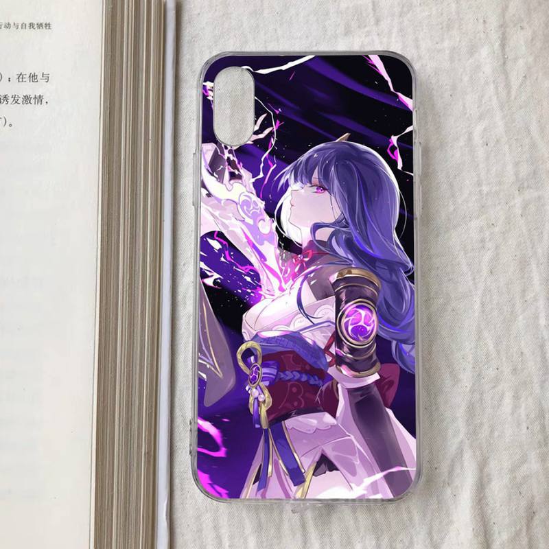 Чехол для телефона Genshin Impact Райдэн Сёгун для iPhone 11 12 13 Mini Pro Max 8 7 6 6S Plus X 5 S SE 2020 XR XS 10
