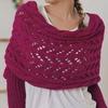 Knitted Cable Wrap Scarf with Sleeves Soft Bohemian Style Shawl Scarf Hollow Crochet Pattern