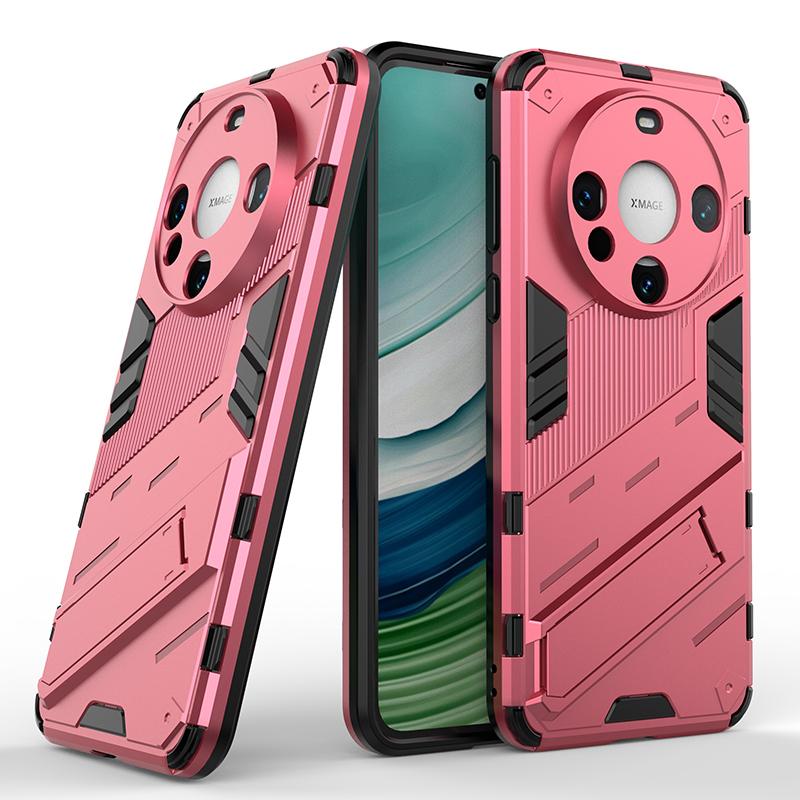 For Huawei Mate 60 50 50E 40 40E Pro Plus Punk Armor Shockproof Bumper Rugged Rubberized PC Fitted Kickstand Case Stand Holder Cover Shell