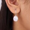 Rainbow Moonstone Gemstone 925 Sterling Silver Jewelry Handmade Earrings 1.05" EE-173-34