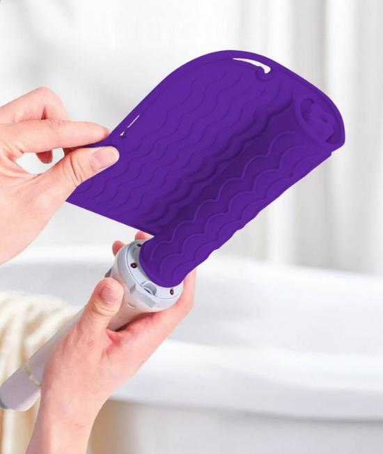 Hair Styling Tools: Curling Iron & Straightener with Non-Slip Silicone Insulation Pad.