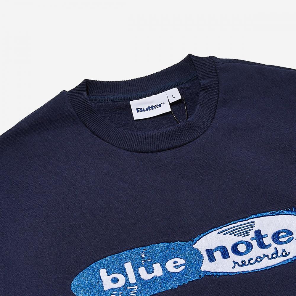 Butter Goods Records Логотип Аппликация Фетровая Толстовка с круглым вырезом Логотип Records Фетровая