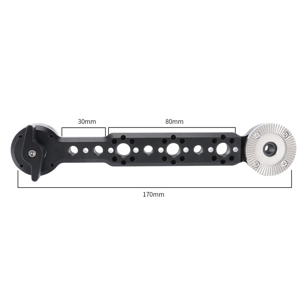NICEYRIG Rosette Arm ARRI Standard Rosette Extension Arm Compatible with RED URSA Mini ARRI Positioning Hole Standard Arri Rosette Mount Aluminum