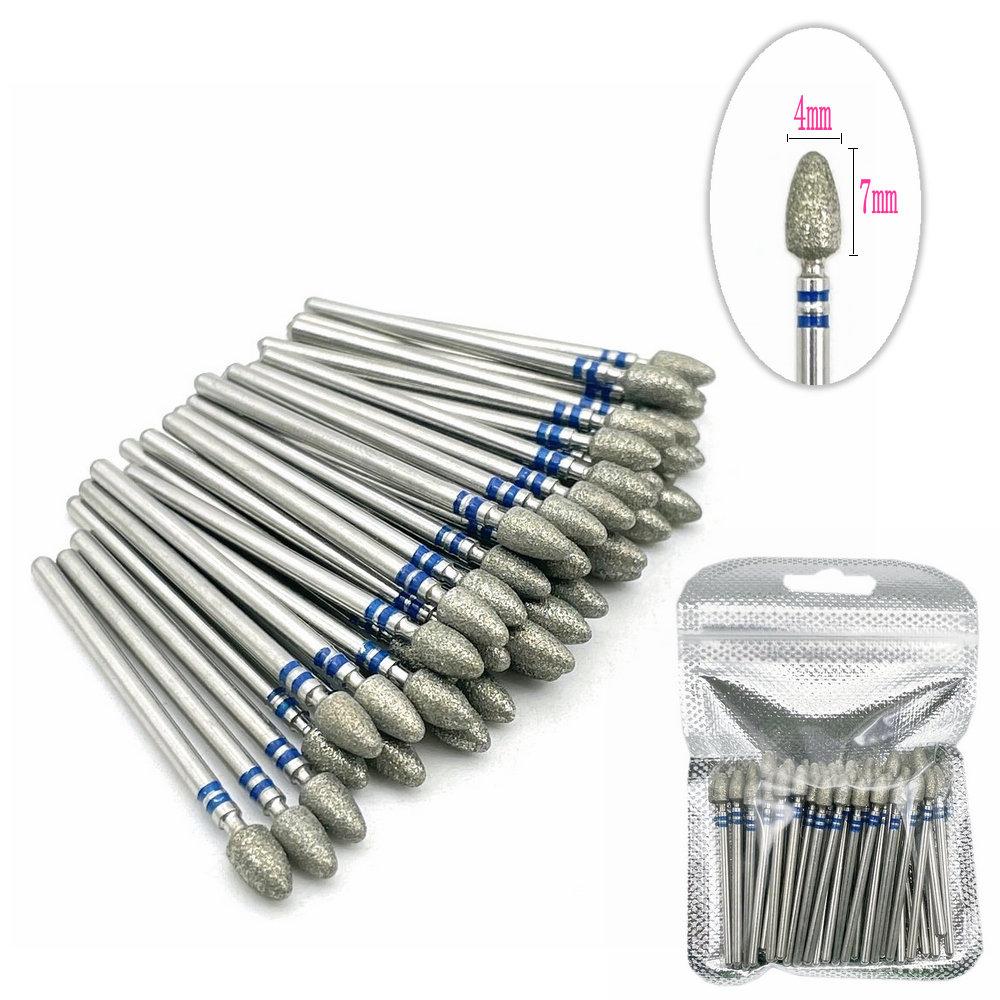 50 шт./упак. алмазные шлифовальные боры для ногтей, сверла для стоматологической алмазной полировки, полировщик для ногтей, фрезы, сверла