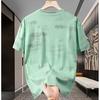 Summer Short-sleeved T-shirt Men's Loose Fat Men's Enlarged Round Neck Short-sleeved