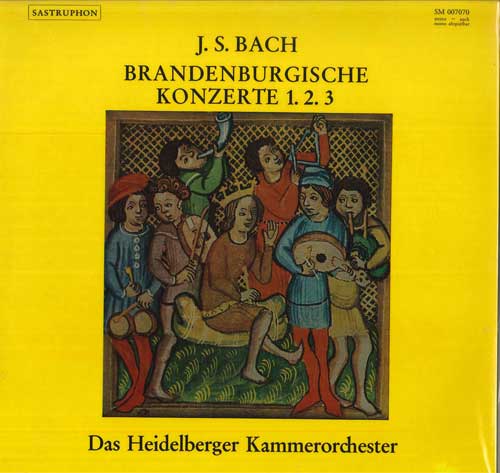 LP Record HEIDELBERGER KAMMERORCHESTER - Bach : Brandenburgische Konzerte 1. SM007070 SASTRUPHON Germany Classical Used