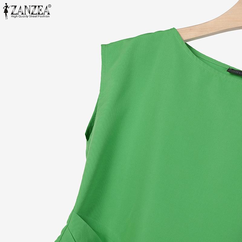 ZANZEA Женские топы и брюки-майки, повседневные комплекты из двух предметов