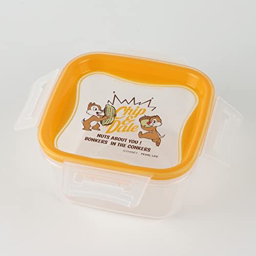 Pearl Metal Disney Storage Container, Square, Small, Chip & Dale, Made in Japan, WD-9054