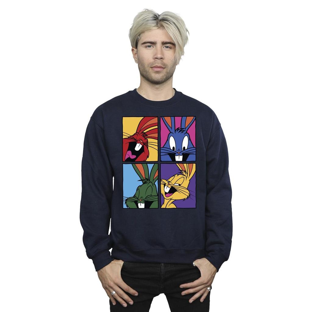 Looney Tunes Mens Bugs Pop Art Sweatshirt
