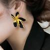 Винтажные Серьги-Гвоздики Черная Серия Игла из Серебра 925 Минималистичные Высококлассные Аксессуары с Индивидуальностью для Женщин