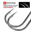 Hirisi 50 шт. Карповые крючки с покрытием PTFE, с ушком, с микробородкой, высокоуглеродистая сталь, 8029, Рыболовные аксессуары, Соединяемая коробка