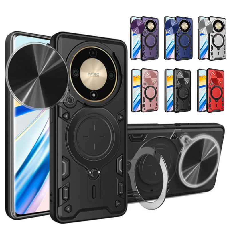 Protective Cover For Honor Magic 6 Lite Magic 6 Pro X9b X8b X7b 5G Case Stand Holder Lens Protection Shockproof Funda Coque Capa