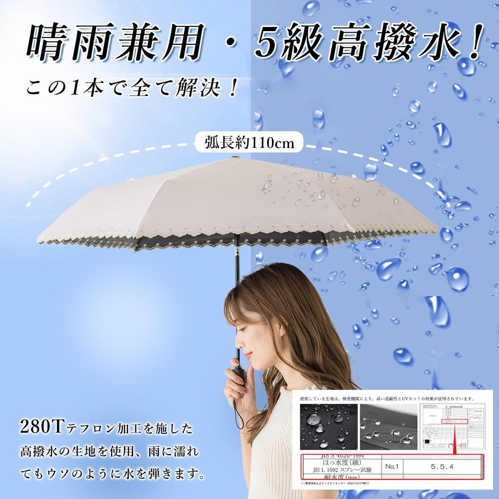 Shishibella Ultra UV Protection Complete Light Heat One Touch Automatic Folding Folding UV Wind Water For Both Sunny and Rainy One Touch Parasol,
