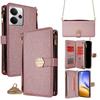For Realme 14 5G Case Cross Texture PU Leather+TPU Wallet Phone Cover with Strap