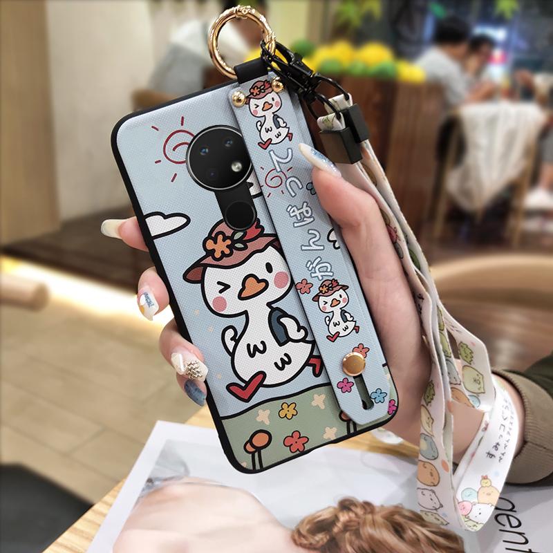 Lanyard Back Cover Phone Case For Nokia 6.2/7.2 Waterproof Anti-dust Silicone Fashion Design Soft Case Dirt-resistant