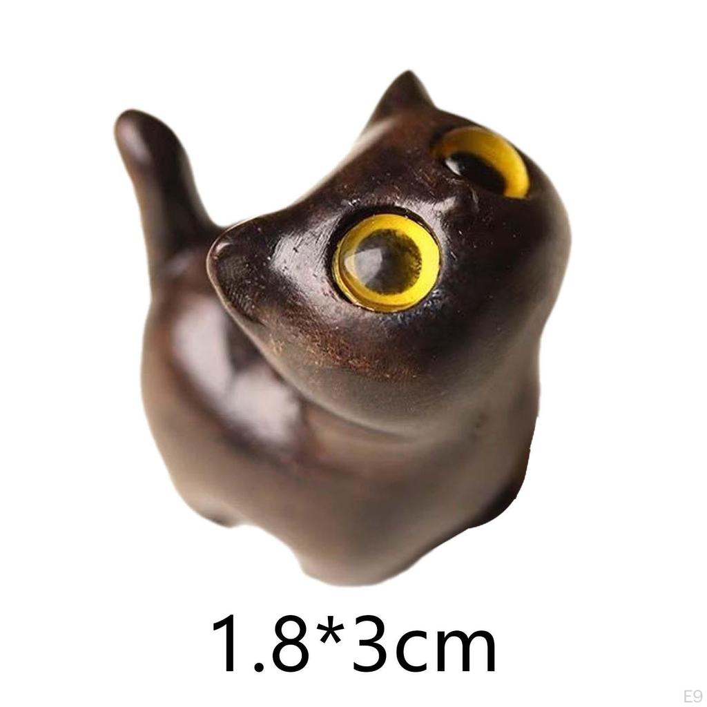 Статуя кошки, деревянная фигурка, произведение искусства, украшение, подарок, скульптура котенка, украшение для кабинета, новоселье