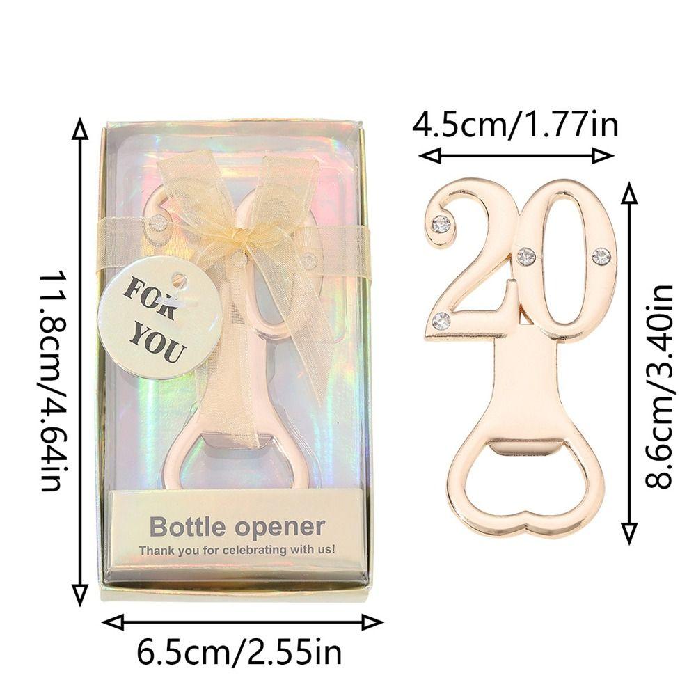 Number Shape Beer Opener Rose Gold Bar Tool New Birthday Bottle Openers Party Supplies