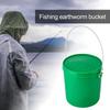 Fishing Bait Bucket with Handle Large Capacity Portable Breathable Earthworm Maggot Worm Lures Container Fishing Tackle
