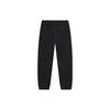 Li Ning Letter Print Drawstring Cuffed Knit Sports Pants Men Bottoms Black AYKT761-1