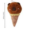 1-12pcs Cute Capybara Plush Keychains Cartoon Anime Capibara Ice Cream Toys Backpack Small Fluffy Pendant Birthday Party Gift