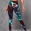 Fashion Slim Outdoor Seamless Tie Dye Ladies Sports Pants Casual Sexy Women Tight High Waist Booty Lifting Yoga Pants 30162