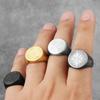 Compass World Map Stainless Steel Men Rings Punk Hip Hop Simple Vintage Trendy for Boyfriend Jewelry Creativity Gift