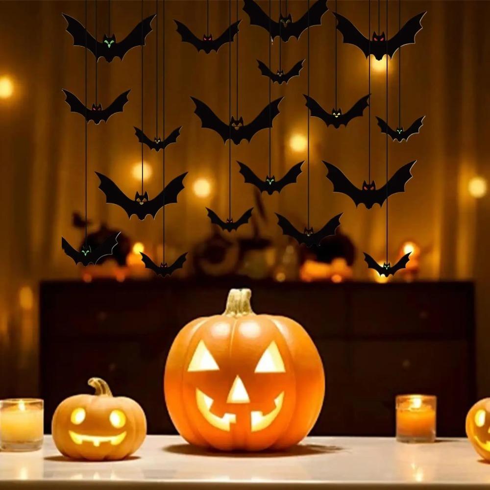 with Eyes Bats Wall Decor Spooky Simulation Bat Pendant Hanging Spooky Bats Indoor Outdoor Decor