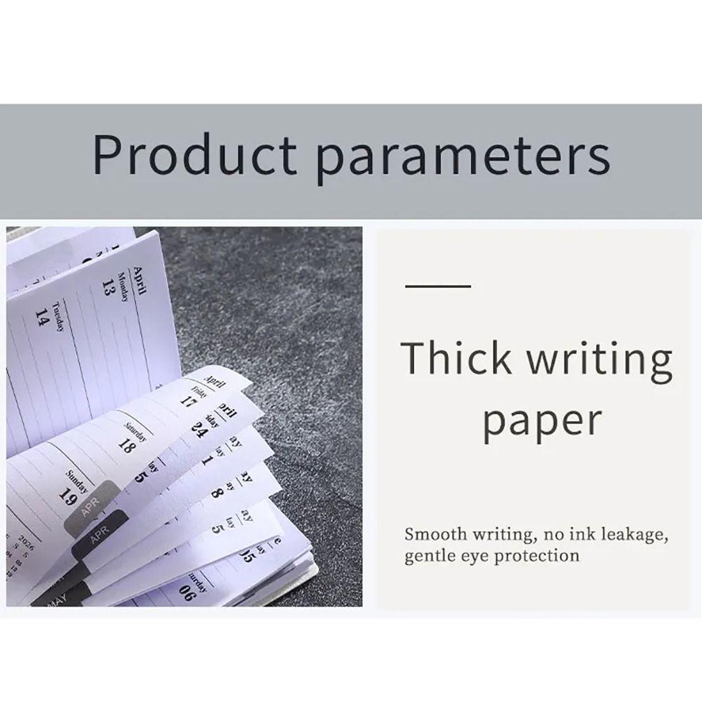 2 шт. Мини Портативный Планер А7 2026 Карманный Дневник Журнал Книга-Ежедневник Недельный Календарь