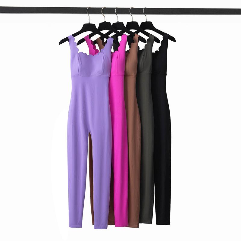 Цельный спортивный костюм для бега, женский маслянистый мягкий облегающий комбинезон для йоги, дышащая суперэластичная одежда для тренировок, женская спортивная одежда