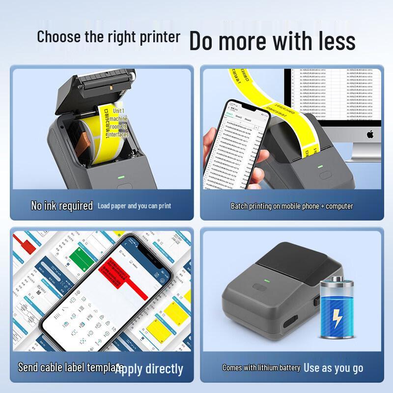 Allies P2 Mini Handheld Cable Label Printer Kit