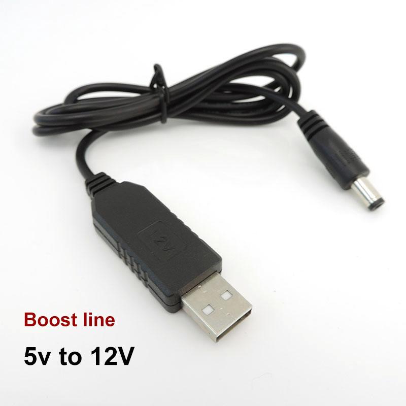 USB to DC 5 В 9 В 12 В USB типа «папа» и «женщина» Мини 5-контактный тип C Линия повышения мощности 5,5x2,1 мм Кабель-адаптер преобразователя модуля Step UP
