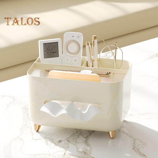 Многофункциональный держатель для крышек коробок салфеток с отделениями для хранения, вместительный прямоугольный органайзер для салфеток