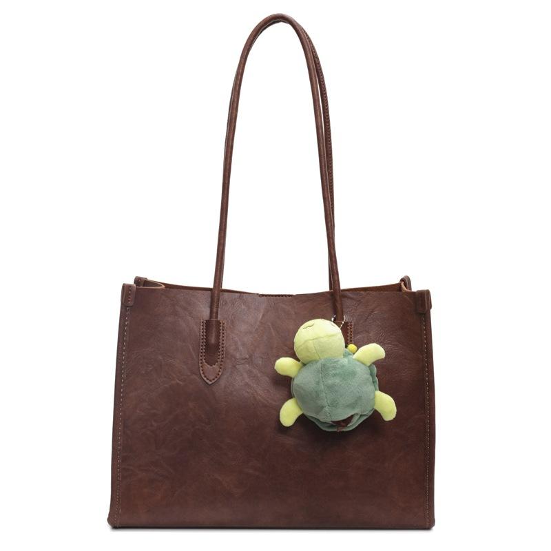 Высококачественная модная универсальная сумка-тоут для женщин 2024 года, новая большая вместительная повседневная ретро-сумка, большая сумка через плечо