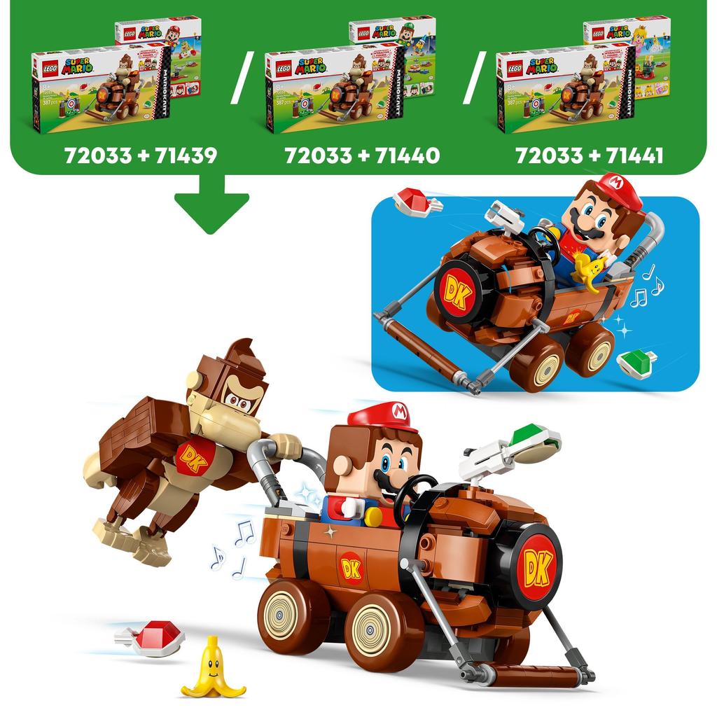 LEGO Super Mario Mario Kart™ – Донки Конг и DK Гигантская игрушка - Подарок на день рождения - Строительные блоки - Мальчики, Девочки, Дети возрастом 8, 9, 10 лет - Начальная школа