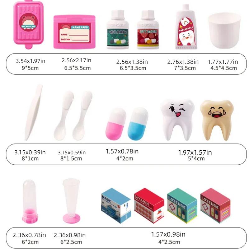 Набор доктора для детей от 3 лет. Игрушки для малышей. Медицинский игровой набор для девочек и мальчиков. Развивающая ролевая игра. Подарок доктора и стоматолога.