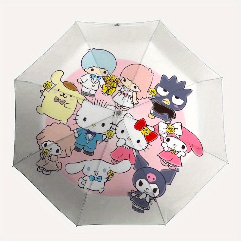 1pc Hello Kitty Characters Group Umbrella with Plastic Handle,Suitable for All Seasons Home Travel Outdoor UmbrellaSanlio311