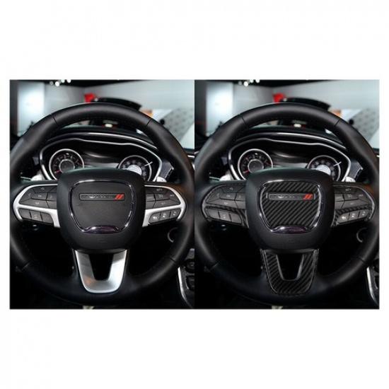 5x Накладка на руль из углеродного волокна для Dodge Challenger Charger 2015-
