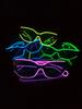 Wireless El Luminous Glasses Disco Luminous Led Online Celebrity Sunglasses Pixel Ktv Bar Atmosphere Concert Flash.