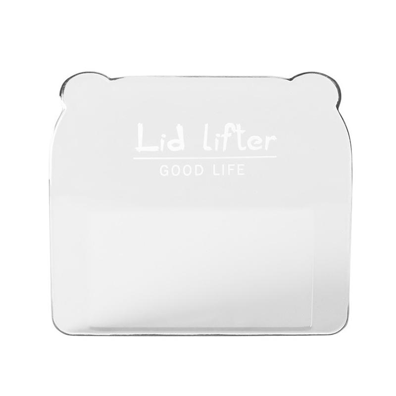 Прозрачный подъемник сиденья унитаза Подъемник крышки унитаза Избегайте прикосновения к ручке крышки