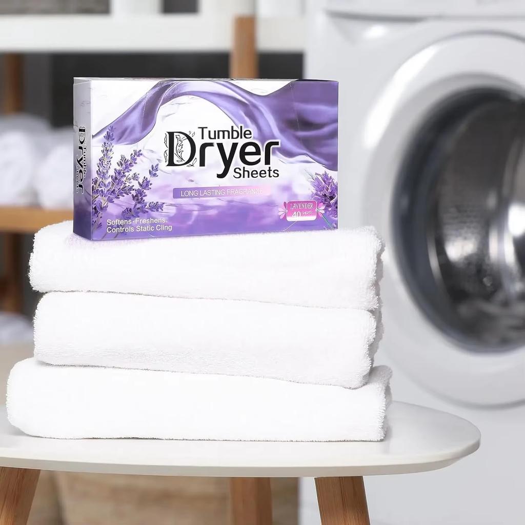Dryer Sheets Bulk Natural Fabric Softener Plant Lavender Laundry Softener Naturally Pet Clothing Cleaning Aromatherapy Tablets