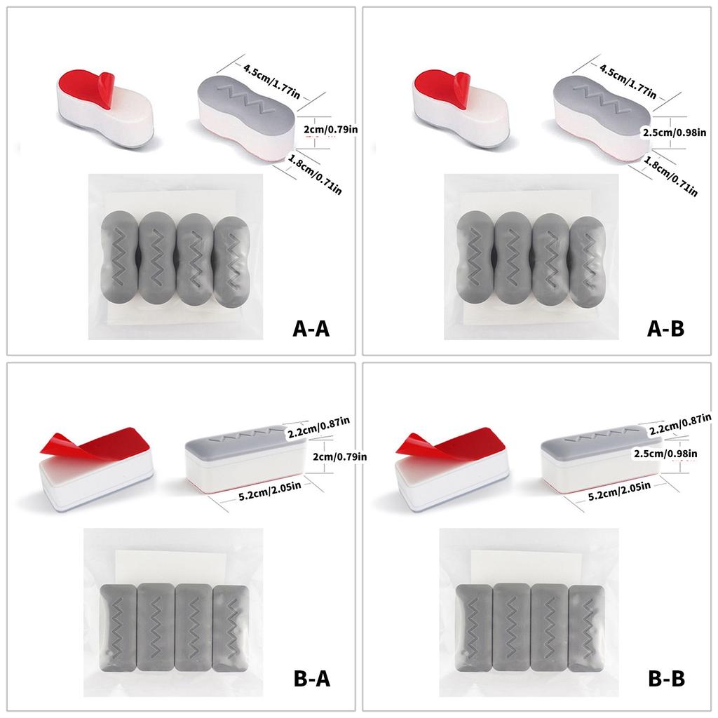 Набор из 4 универсальных бамперов для сиденья унитаза из АБС-пластика, нескользящие прокладки-спейсеры для сиденья для надежной фиксации, легкая установка, аксессуар для ванной комнаты