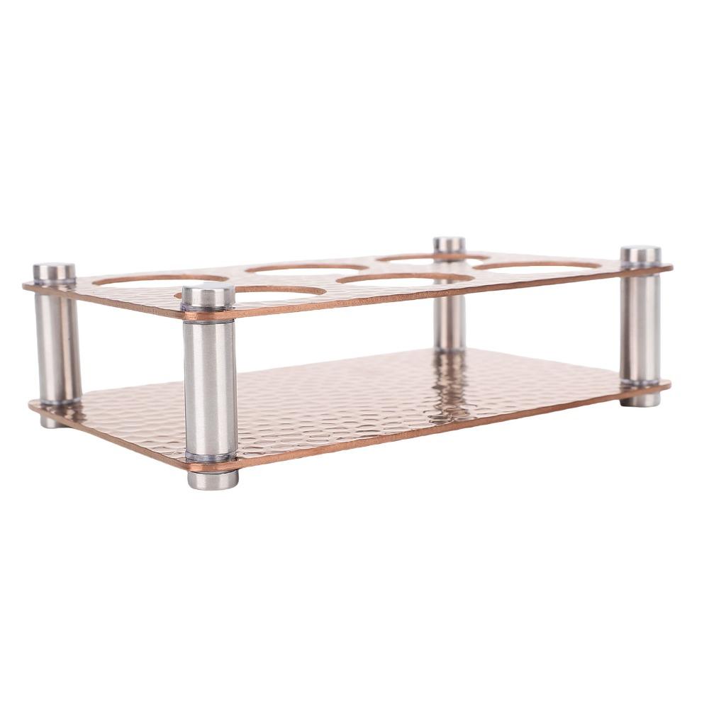 Stainless Steel Wine Glass Tray 6 Holes Glass Cup Rack Premium Serving Display Tray Bar