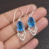 Swiss Blue Topaz Earring Gemstone Earring, 925 Solid Sterling Silver Earrings Jewelry Handmade Earrings, Silver Jewelry For Gift