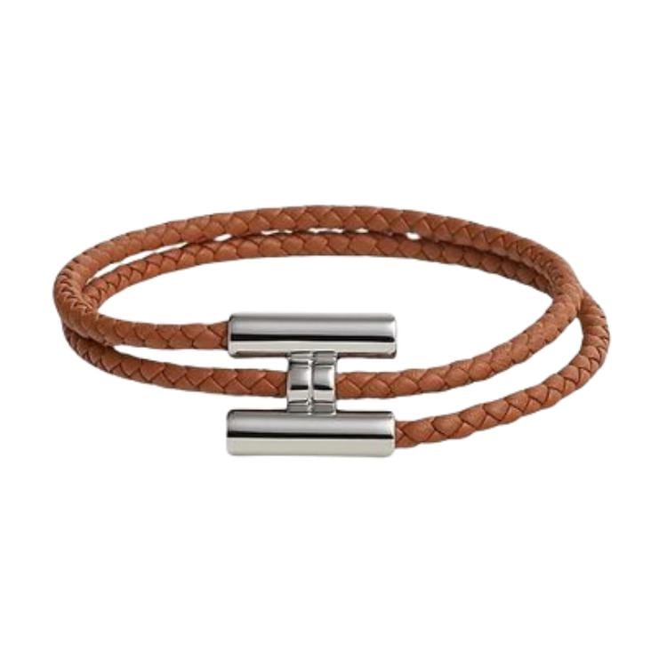 HERMES Tournis Tresse Bracelets Men's Multicolor 106822633