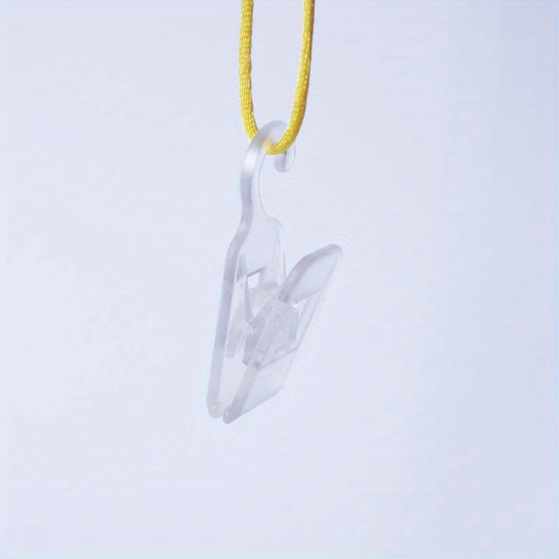 10PCS Transparent Plastic Hook Clip Portable Travel Mini Clothespin Socks Towel Clip
