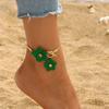 Fashion Cherry Blossom Charm Anklets for Women Summer Beach Accessories Gold Color Chain Anklet Leg Bracelets Wedding Gift